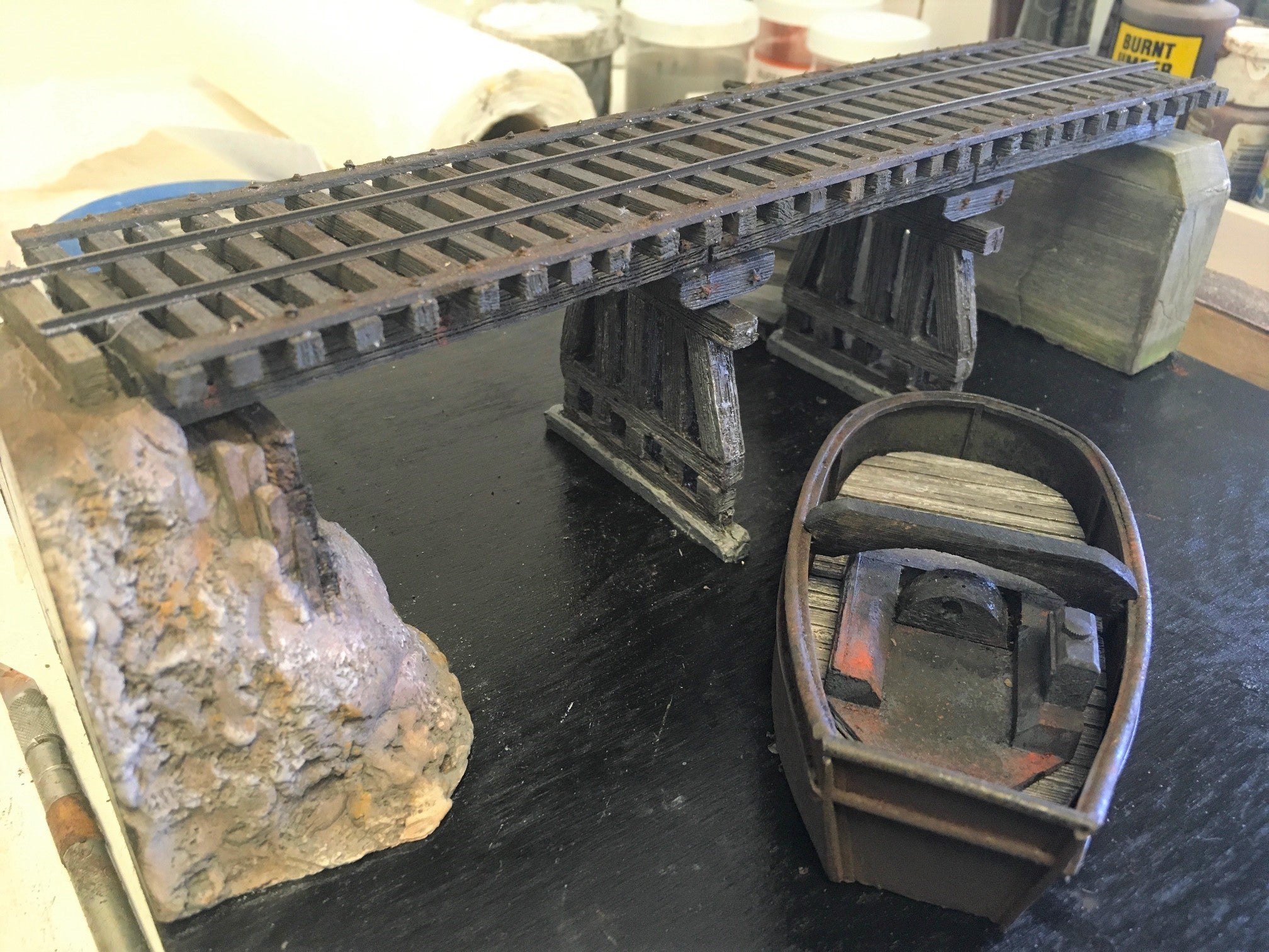 #008 Lame Deer Mill Trestle 48' Kit with Abutments 1:48 O/On3/On30 Boat not Included!!!