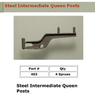 #403 Ultra Scale Steel Intermediate Queen Posts for Passenger Cars