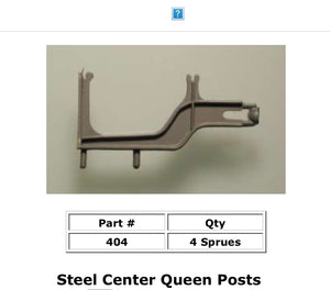 #404 Ultra Scale Steel Center Queen Posts for Passenger Cars