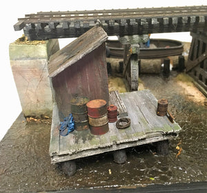 #009 Lame Deer Mill Dock and Outhouse Kit 1:48 O/On3/On30 Dock/Outhouse/Castings